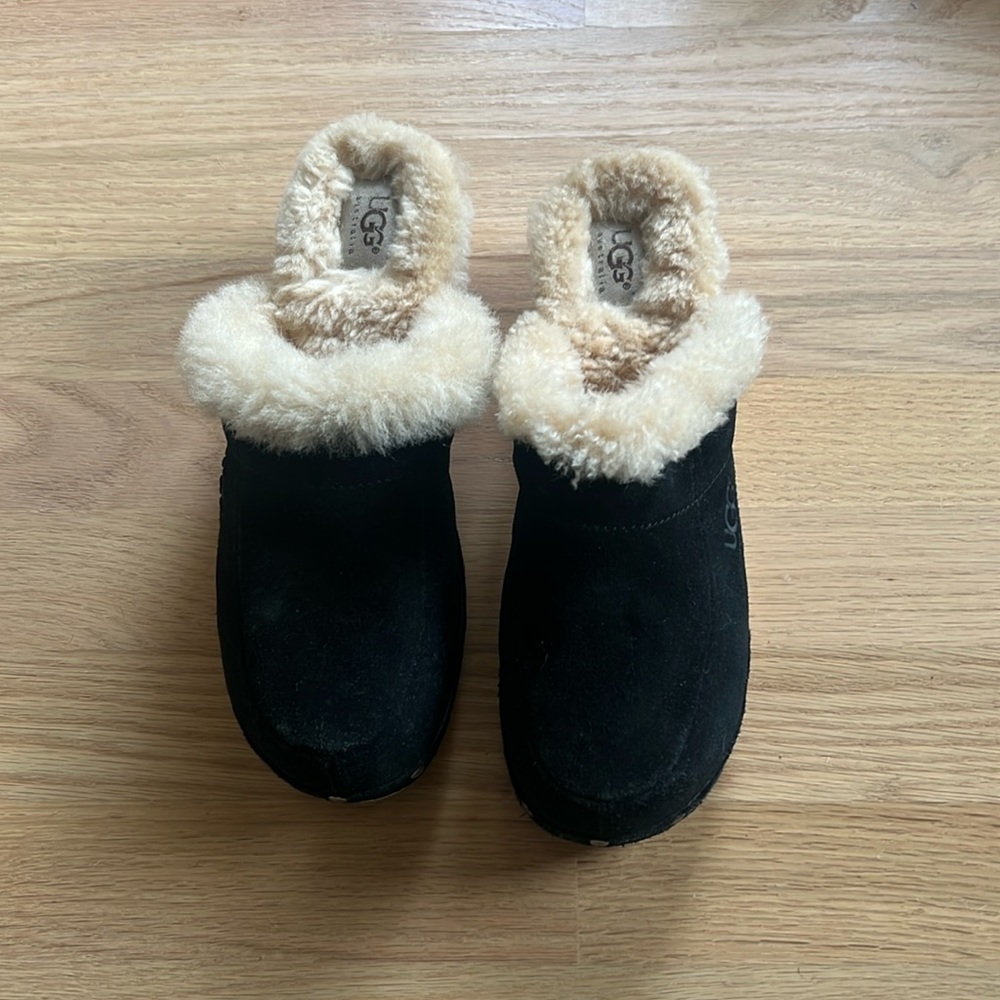 Ugg blue suede clogs